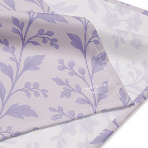 Purple Floral Vines Bandana - Uv50 All-over Print - Dipaliz - Bandanas & Headties
