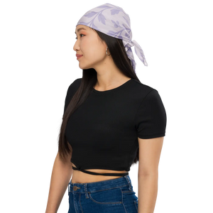 Purple Floral Vines All-over Print Bandana Uv50 - Dipaliz - Bandanas & Headties