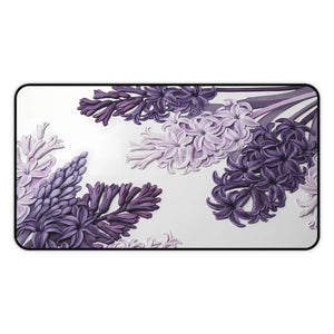 Purple Hyacinth Floral Desk Mat - Neoprene Mouse Pad - Dipaliz - Pads