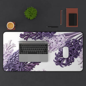 Purple Hyacinth Floral Desk Mat - Neoprene Mouse Pad - Dipaliz - Pads
