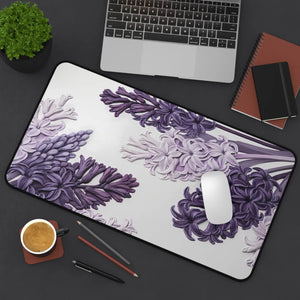 Purple Hyacinth Floral Desk Mat - Neoprene Mouse Pad - Dipaliz - Pads