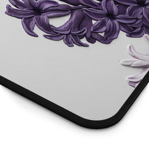 Purple Hyacinth Floral Desk Mat - Neoprene Mouse Pad - Dipaliz - Pads