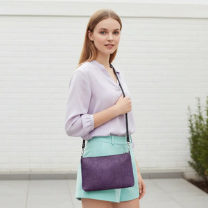 Purple Mandal Crossbody – Faux Leather Urban - Dipaliz - Cross Body Bags