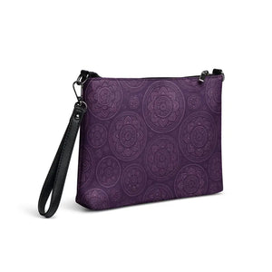 Purple Mandal Crossbody Faux Leather Dark Gray Hardware - Dipaliz - Cross Body Bags
