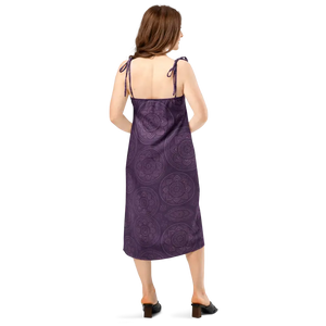 Purple Mandala Midi Dress Summer Breeze Flow - Dipaliz - Dresses
