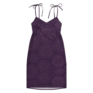 Purple Mandala Midi Dress Summer Breeze Flow - Dipaliz - Dresses