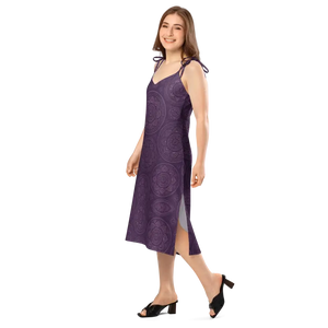 Purple Mandala Midi Dress Summer Breeze Flow - Dipaliz - Dresses