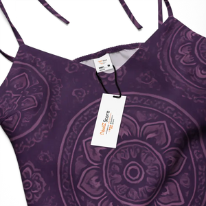 Purple Mandala Midi Dress Summer Breeze Flow - Dipaliz - Dresses