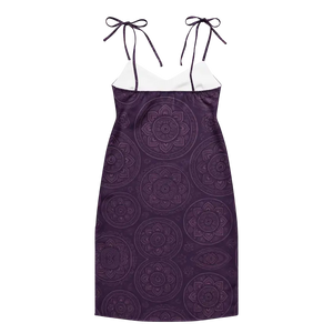 Purple Mandala Midi Dress Summer Breeze Flow - Dipaliz - Dresses