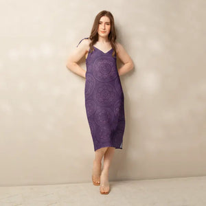 Purple Mandala Midi Dress Summer Breeze Flow - Dipaliz - Xs - Dresses
