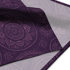 Purple Mandala Print Bandana Statement Maker - Dipaliz - Bandanas & Headties