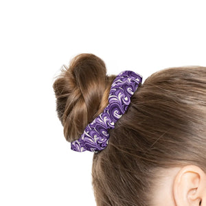 Purple Marble Scrunchie – Swirl Hair Accessory - Accessories