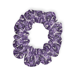 Purple Marble Scrunchie – Swirl Hair Accessory - Accessories