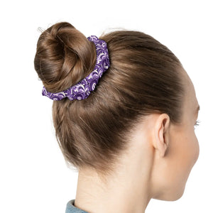 Purple Marble Scrunchie – Swirl Hair Accessory - Accessories