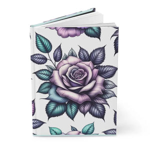 Rose Hardcover Journal - Purple Floral Design - Dipaliz - Journals