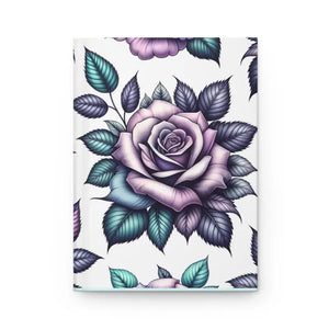 Rose Hardcover Journal - Purple Floral Design - Dipaliz - Journals