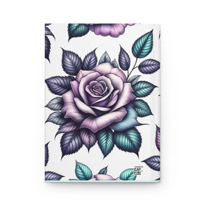 Rose Hardcover Journal - Purple Floral Design - Dipaliz - Journals