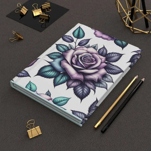 Rose Hardcover Journal - Purple Floral Design - Dipaliz - Journals