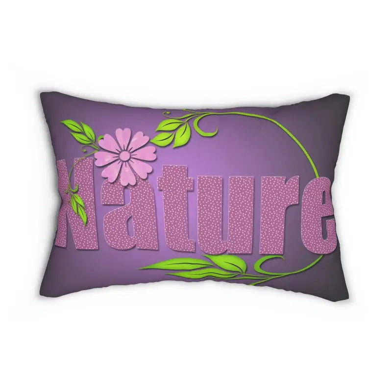 Upgrade your Couch with a Purple Spun Polyester Lumbar Pillow - 20’’ × 14’’ Home Decor