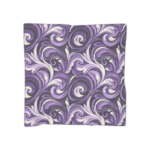 Purple Swirl Poly Scarf, Lightweight Floral-style Fashion - Neck Gaiters