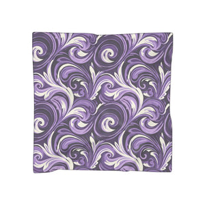 Purple Swirl Poly Scarf, Lightweight Floral-style Fashion - Neck Gaiters