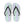 Teal Striped Flip Flops - Eva Sole Summer Shoes - Dipaliz - Slippers