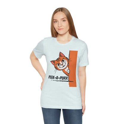 Purr-fect Peek-a-boo: The Cat Tee That Meows - T-shirt