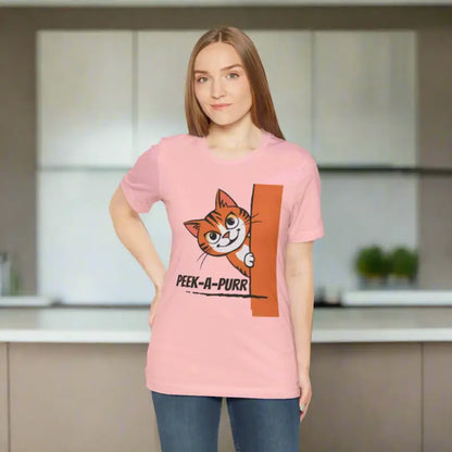 Purr-fect Peek-a-boo: The Cat Tee That Meows - T-shirt