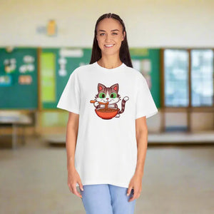 Cat Slurping Noodles Tee - Purr-fectly Cozy Cotton Shirt - Dipaliz - T-shirts