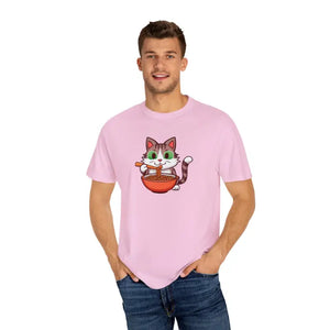 Cat Slurping Noodles Tee - Purr-fectly Cozy Cotton Shirt - Dipaliz - T-shirts