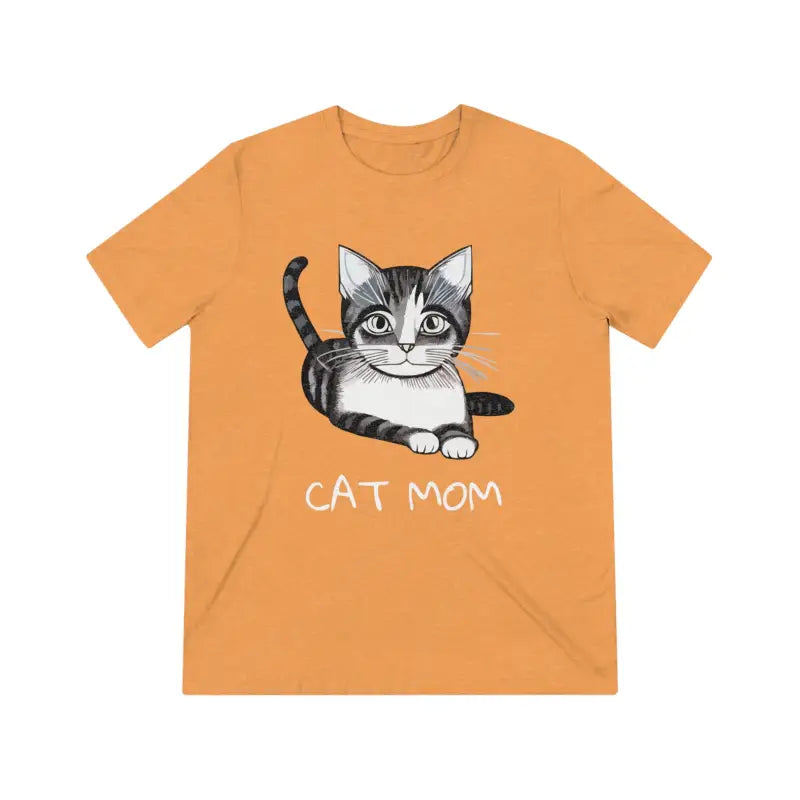 Purr-fectly Soft Cat Mom Triblend Tee For Feline Fans - T-shirt
