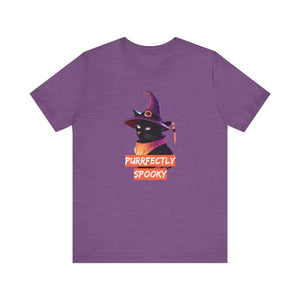 Purrfectly Spooky Cat Witch Unisex Jersey Short Sleeve Tee - Dipaliz - T-shirts