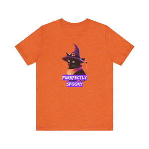 Purrfectly Spooky Cat Witch Tee - Unisex Jersey Short - Dipaliz - T-shirts