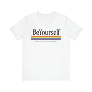 Cozy Rainbow Dreams Pride Tee - Ribbed Knit Collar - Dipaliz - T-shirts
