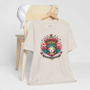 Striking Heart Queen Jersey Tee - Airlume Cotton - Dipaliz - T-shirts