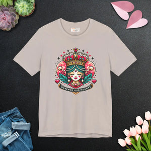 Striking Heart Queen Jersey Tee - Airlume Cotton - Dipaliz - T-shirts