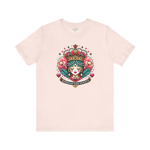 Striking Heart Queen Jersey Tee - Airlume Cotton - Dipaliz - T-shirts
