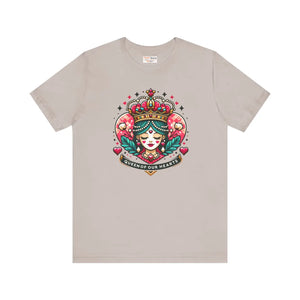 Striking Heart Queen Jersey Tee - Airlume Cotton - Dipaliz - T-shirts