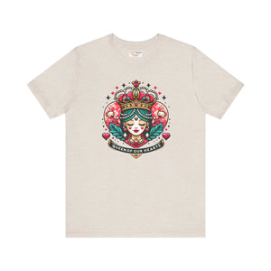 Striking Heart Queen Jersey Tee - Airlume Cotton - Dipaliz - T-shirts