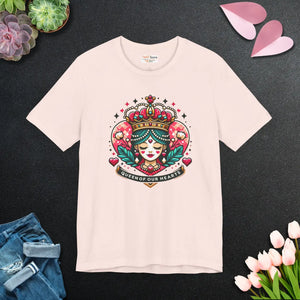 Striking Heart Queen Jersey Tee - Airlume Cotton - Dipaliz - T-shirts