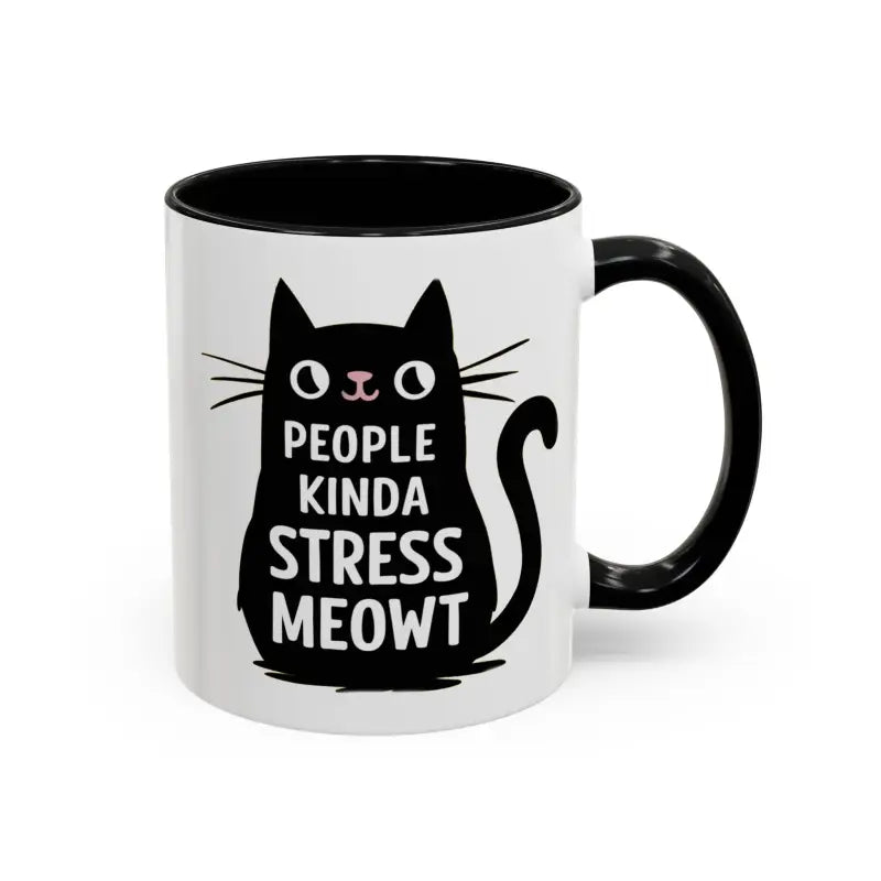 Cat Mug: People Kinda Stress Meowt! Perfect for Lovers - Mug