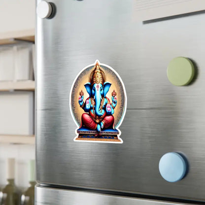 Vibrant Lord Ganesha Kiss Cut Vinyl Decals for Home Decor - Paper Products