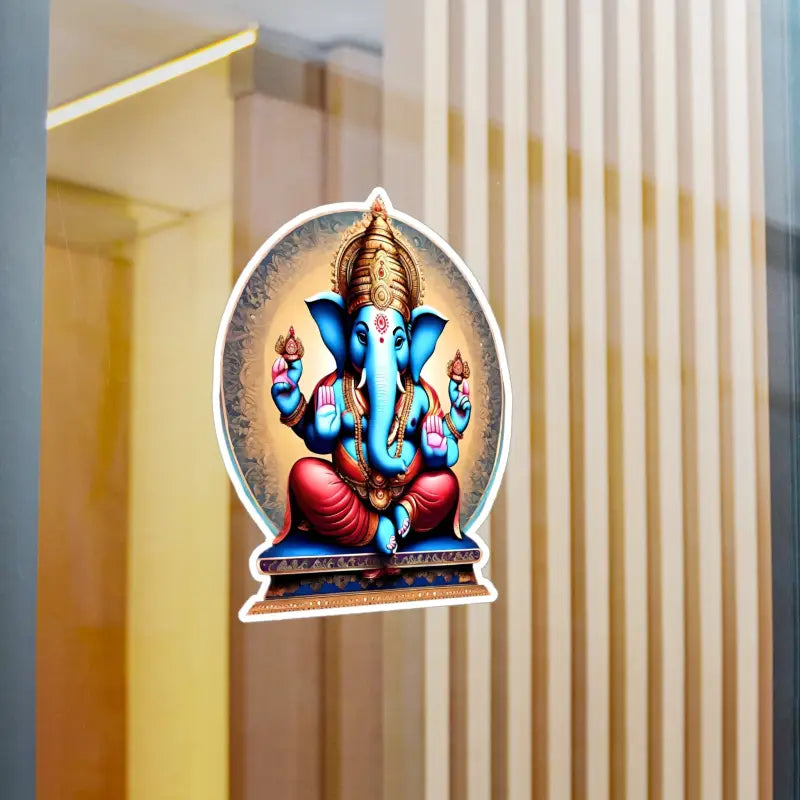 Vibrant Lord Ganesha Kiss Cut Vinyl Decals for Home Decor - Paper Products