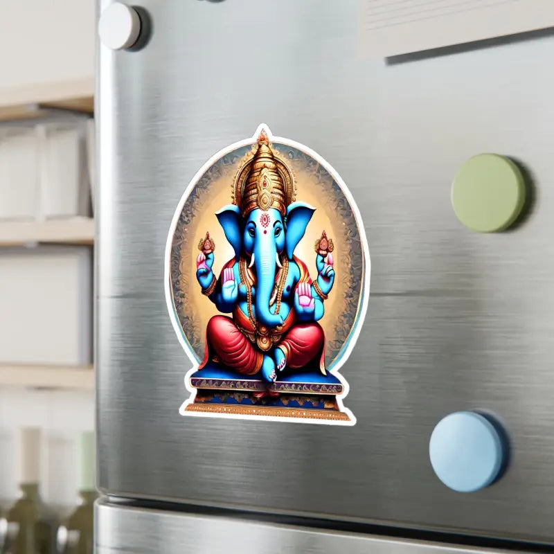 Vibrant Lord Ganesha Kiss Cut Vinyl Decals for Home Decor - Paper Products