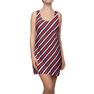 open lace back dress Striped T-Shirt Midi Dresses main image 1