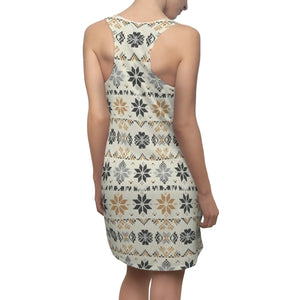 Nordic Snowflake Racerback Dress – Cozy Winter Aop - Dipaliz - Dresses - Xs