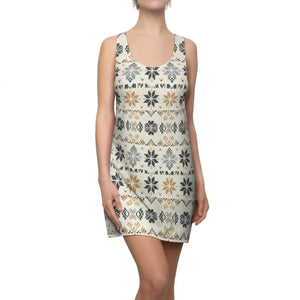 Nordic Snowflake Racerback Dress – Cozy Winter Aop - Dipaliz - Dresses - Xs