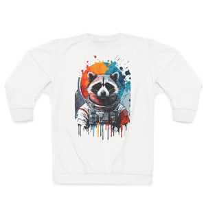 Cool Racoon Space Suit Sweatshirt - Fleece Aop - Dipaliz - Sweatshirts