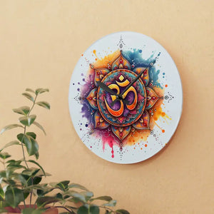 Aum Wall Clock Acrylic Spiritual Design Dipaliz - Clocks