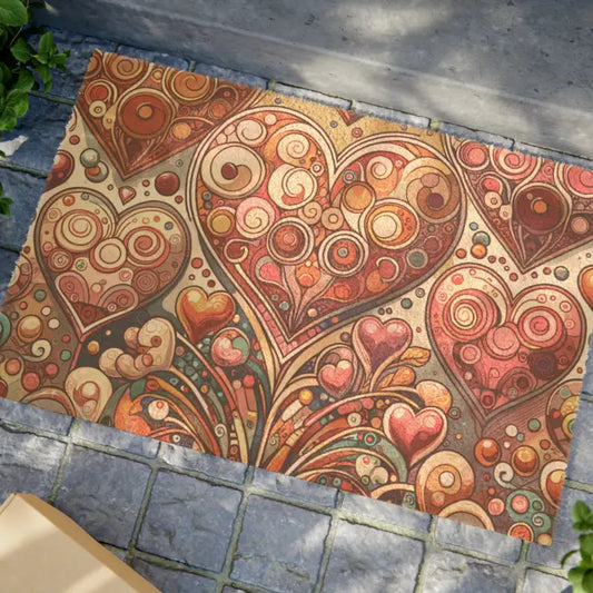 Radiant Heart Welcome Mat: Elevate Your Entryway! - Home Decor